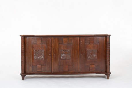 Meuble de rangement en chêne 3 portes 1950