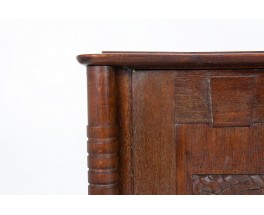 3-door oak storage unit from the 1950s