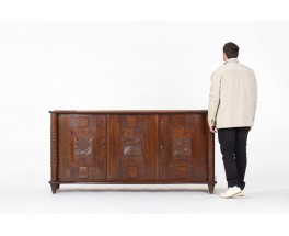 3-door oak storage unit from the 1950s