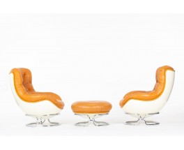 Michel Cadestin armchairs model Karate edition Airborne 1970 set of 2