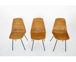 Gian Franco Legler chairs model Basket edition Pierantonio Bonacina 1950 set of 6