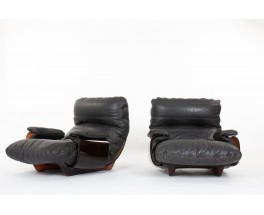 Michel Ducaroy armchairs model Marsala with footrest edition Ligne Roset 1970 set of 2