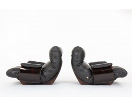 Michel Ducaroy armchairs model Marsala with footrest edition Ligne Roset 1970 set of 2