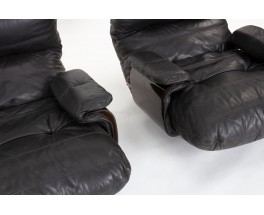 Michel Ducaroy armchairs model Marsala with footrest edition Ligne Roset 1970 set of 2