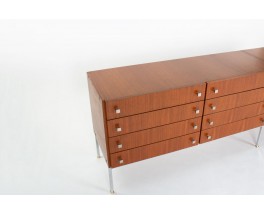 Luigi Bartolini sideboard in mahogany and chrome handles 1960