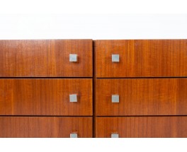 Luigi Bartolini sideboard in mahogany and chrome handles 1960