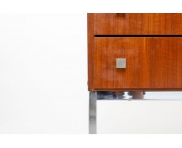 Luigi Bartolini sideboard in mahogany and chrome handles 1960