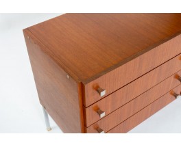 Luigi Bartolini sideboard in mahogany and chrome handles 1960
