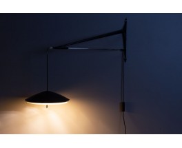 Counterweight wall lamp in metal and brass, Arlus edition 1950