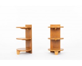 Art Deco design walnut bedside tables 1930 set of 2