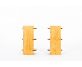 Art Deco design walnut bedside tables 1930 set of 2