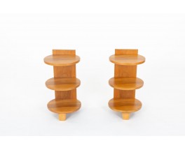 Art Deco design walnut bedside tables 1930 set of 2