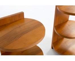Art Deco design walnut bedside tables 1930 set of 2