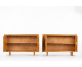 Cabinet in oak and brass 1950