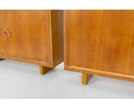 Cabinet in oak and brass 1950