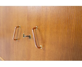 Cabinet in oak and brass 1950