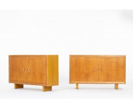 Cabinet in oak and brass 1950