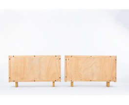 Cabinet in oak and brass 1950