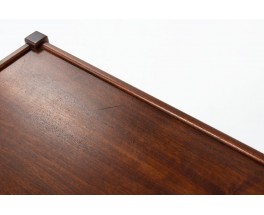 Pair of vintage mahogany bedside tables by Jacques Hauville for Roche Bobois, France 1950s
