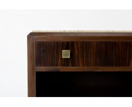 Meuble Art Déco en Ébène de Macassar, Palissandre & Plateau Quartz – Années 1930