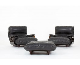 Michel Ducaroy armchairs model Marsala with footrest edition Ligne Roset 1970 set of 2