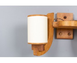 Applique en chêne par Guillerme et Chambron pour Votre Maison 1950