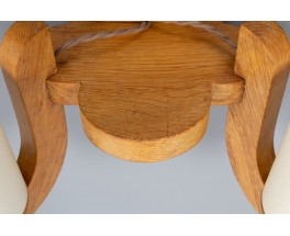 Applique en chêne par Guillerme et Chambron pour Votre Maison 1950