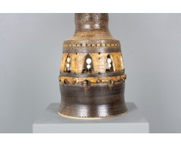 Lampe en céramique ajourée par Georges Pelletier – Années 1970