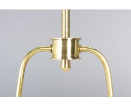 Vintage 6-Light Brass Chandelier Petitot Edition 1940