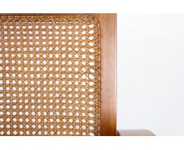 Fauteuils en teck et cannage 1950 set de 2