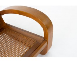 Fauteuils en teck et cannage 1950 set de 2