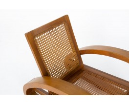 Fauteuils en teck et cannage 1950 set de 2