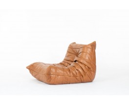 Fauteuil Michel Ducaroy modèle Togo en cuir édition Ligne Roset 1970
