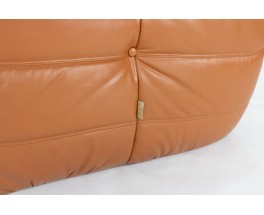 Fauteuil Michel Ducaroy modèle Togo en cuir édition Ligne Roset 1970