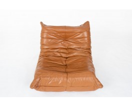 Michel Ducaroy armchair model Togo in leather edition Ligne Roset 1970