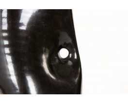 Vase Accolay noir – Céramique vintage élégante 1960