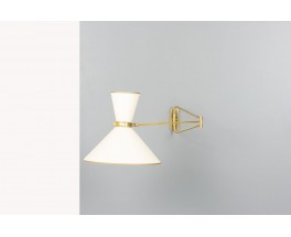 Wall lamp model Diabolo in brass and metal edition Lunel 1950