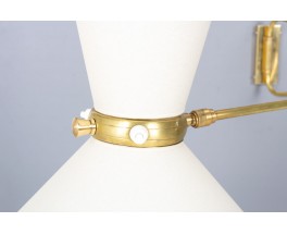 Wall lamp model Diabolo in brass and metal edition Lunel 1950