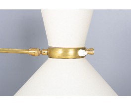 Wall lamp model Diabolo in brass and metal edition Lunel 1950