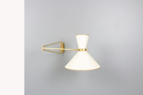 Wall lamp model Diabolo in brass and metal edition Lunel 1950