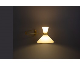 Wall lamp model Diabolo in brass and metal edition Lunel 1950