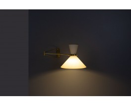 Wall lamp model Diabolo in brass and metal edition Lunel 1950