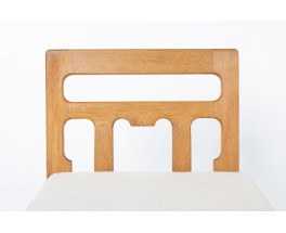 Pair of Guillerme and Chambron Armchairs – Solid Oak with Beige Fabric, Votre Maison Edition 1950
