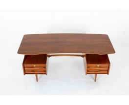 Jacques Hauville Mahogany Desk 1950 – Bema Edition, Timeless Elegance