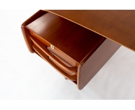 Jacques Hauville Mahogany Desk 1950 – Bema Edition, Timeless Elegance