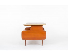 Jacques Hauville Mahogany Desk 1950 – Bema Edition, Timeless Elegance