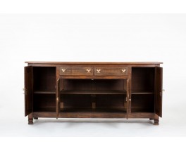 Oak Sideboard by Étienne Kohlmann – Copper Handles, 1950s Design