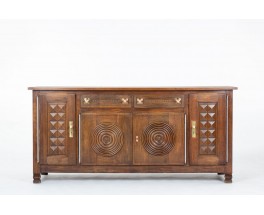 Oak Sideboard by Étienne Kohlmann – Copper Handles, 1950s Design