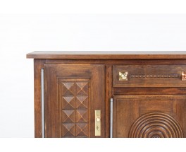 Oak Sideboard by Étienne Kohlmann – Copper Handles, 1950s Design