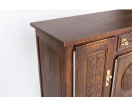 Oak Sideboard by Étienne Kohlmann – Copper Handles, 1950s Design
